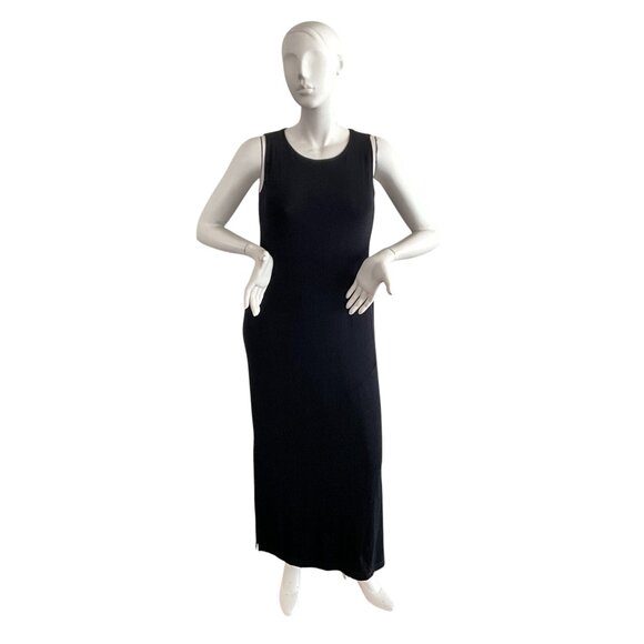 Travelers Chico’s Simone Maxi Dress Sleeveless Black 1 - Picture 1 of 11